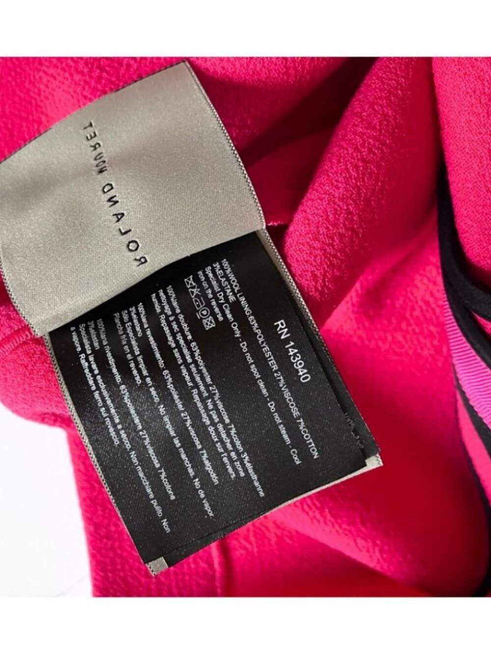 Roland Mouret Lyford One-Shoulder Midi Dress Magenta / Size 4 - Picture 12 of 12